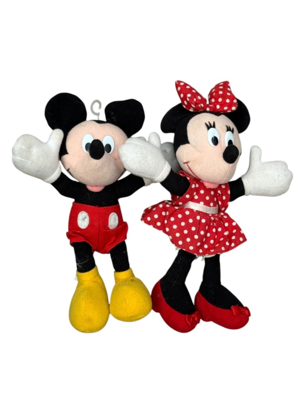 Disney Applause Mickey Minnie Mouse Plush Hanging Dolls Pair